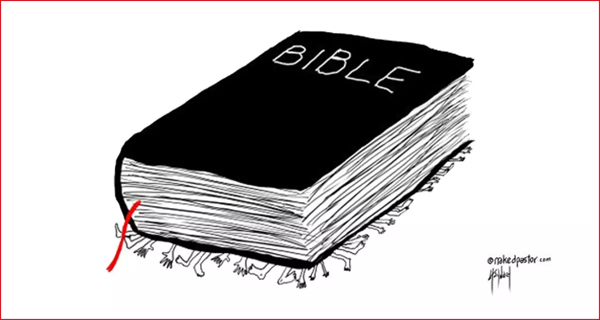 Stuttgarter Präventionsgespräche: Christlicher Fundamentalismus. Grafik: Bible Crush © David Hayward @nakedpastor