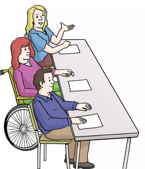 Grafik: Vortrag einer Gruppe